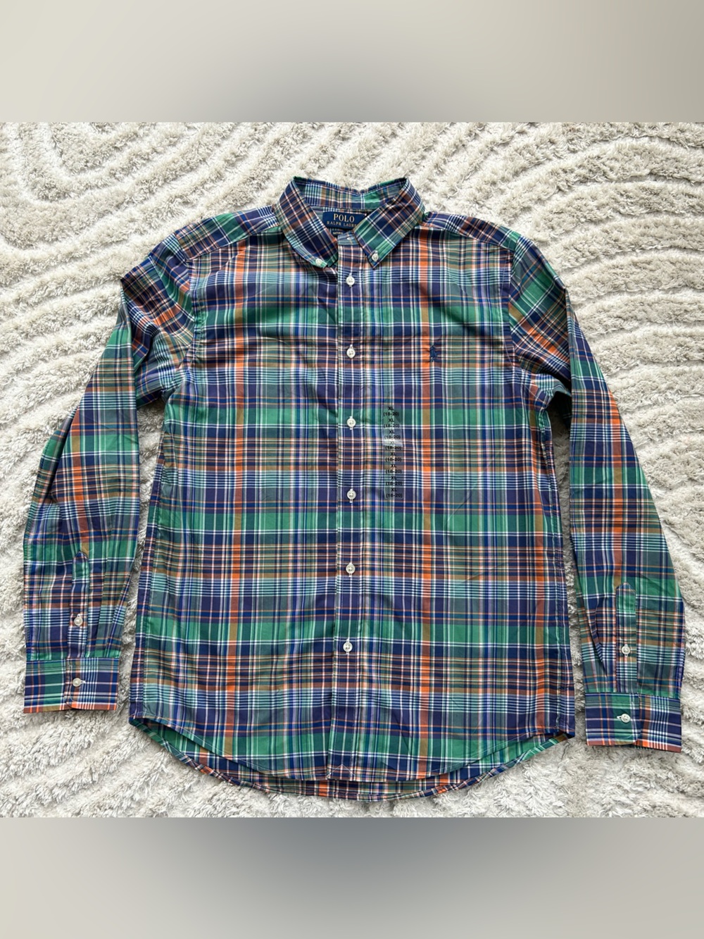 NWT Polo by Ralph Lauren Green & Blue Plaid Button-Down Shirt